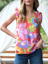 Load image into Gallery viewer, Fiesta Sleeveless Top - Orange Multi FINAL SALE