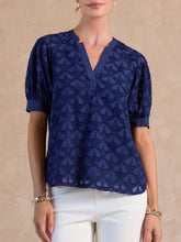Load image into Gallery viewer, Star Textured Top - Navy