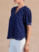 Load image into Gallery viewer, Star Textured Top - Navy