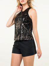 Load image into Gallery viewer, Sequin Tank - Black FINAL SALE