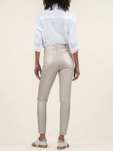 Load image into Gallery viewer, Charlize High Rise Coated Cigarette Jean - Rose Gold FINAL SALE