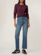 Load image into Gallery viewer, Avery High Rise Straight Raw Hem - BLDN