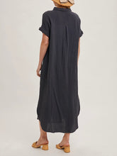 Load image into Gallery viewer, Buttondown Gauze Maxi Dress - Ash
