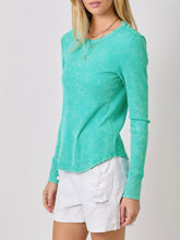Load image into Gallery viewer, Washed Rib Tee - Sea FINAL SALE
