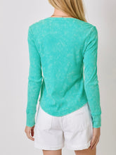 Load image into Gallery viewer, Washed Rib Tee - Sea FINAL SALE
