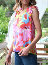 Load image into Gallery viewer, Fiesta Sleeveless Top - Orange Multi FINAL SALE
