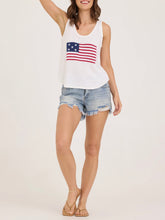 Load image into Gallery viewer, Flag Sweater Tank - White
