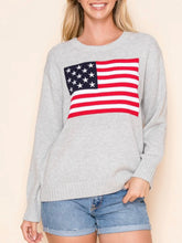 Load image into Gallery viewer, Flag Sweater - Heather Gray
