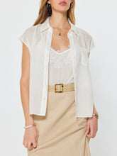 Load image into Gallery viewer, Cap Sleeve Two Piece Blouse - Ivory
