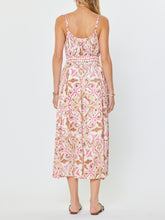 Load image into Gallery viewer, Pleated Midi with Belt - Pink/Brown
