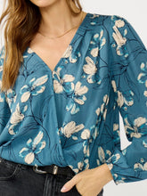 Load image into Gallery viewer, Overlap Blouson Top - Teal
