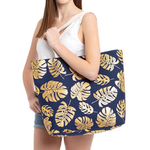 Load image into Gallery viewer, Foil Leaves Tote - 3 Colors
