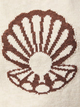 Load image into Gallery viewer, Sleeveless Shell Intarsia Sweater - Cream

