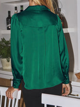 Load image into Gallery viewer, Satin Blouse - Green FINAL SALE
