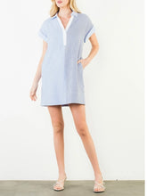Load image into Gallery viewer, Seersucker Stripe Dress - Blue
