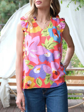 Load image into Gallery viewer, Fiesta Sleeveless Top - Orange Multi FINAL SALE
