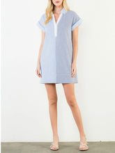 Load image into Gallery viewer, Seersucker Stripe Dress - Blue
