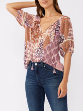 Load image into Gallery viewer, Floral Puff Sleeve Top - Clay
