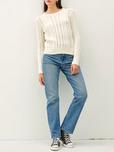 Load image into Gallery viewer, Classic Cable Sweater - Ivory FINAL SALE

