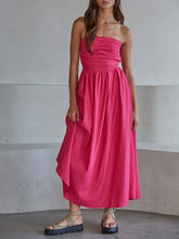 Load image into Gallery viewer, Striped Strapless Maxi - Pink
