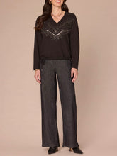 Load image into Gallery viewer, Brushed Top with Sequins - Black FINAL SALE
