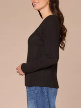 Load image into Gallery viewer, Crochet Knit Top - Black FINAL SALE
