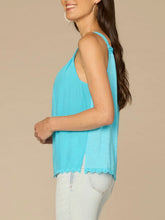 Load image into Gallery viewer, Square Neck Embroidered Tank - Cabana Blue
