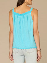 Load image into Gallery viewer, Square Neck Embroidered Tank - Cabana Blue
