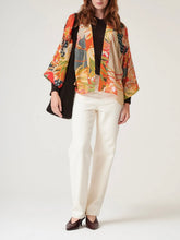 Load image into Gallery viewer, Kimono Jacket - Scarlet Fans
