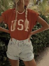 Load image into Gallery viewer, USA Boyfriend Tee - Cabana Red FINAL SALE
