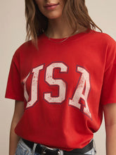Load image into Gallery viewer, USA Boyfriend Tee - Cabana Red FINAL SALE
