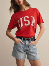 Load image into Gallery viewer, USA Boyfriend Tee - Cabana Red FINAL SALE
