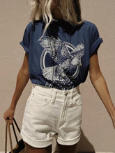 Load image into Gallery viewer, All American Boyfriend Tee - Yacht Blue FINAL SALE
