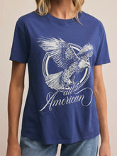 Load image into Gallery viewer, All American Boyfriend Tee - Yacht Blue FINAL SALE
