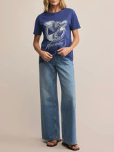 Load image into Gallery viewer, All American Boyfriend Tee - Yacht Blue FINAL SALE
