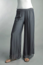 Load image into Gallery viewer, Silk Palazzo Pant - Dark Grey
