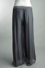 Load image into Gallery viewer, Silk Palazzo Pant - Dark Grey
