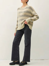 Load image into Gallery viewer, Striped Cozy Sweater - Sage Grey FINAL SALE
