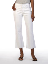 Load image into Gallery viewer, Kelsey High Rise Ankle Flare Jean - Soft White

