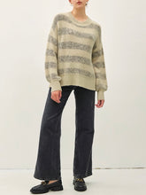 Load image into Gallery viewer, Striped Cozy Sweater - Sage Grey FINAL SALE
