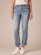 Load image into Gallery viewer, High Rise Slim Straight Jean - Mid Blue Denim
