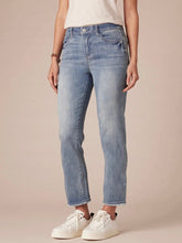 Load image into Gallery viewer, High Rise Slim Straight Jean - Mid Blue Denim
