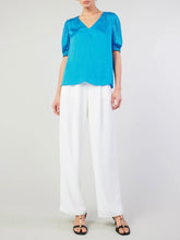 Load image into Gallery viewer, Smocked Shoulder Top - Turquoise FINAL SALE
