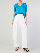 Load image into Gallery viewer, Smocked Shoulder Top - Turquoise FINAL SALE
