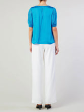 Load image into Gallery viewer, Smocked Shoulder Top - Turquoise FINAL SALE
