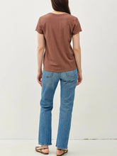 Load image into Gallery viewer, Cotton V-neck Tee - Sepia
