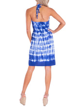 Load image into Gallery viewer, Tie Dye Halter Dress - Blue FINAL SALE
