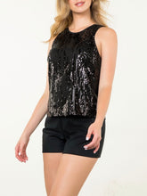 Load image into Gallery viewer, Sequin Tank - Black FINAL SALE
