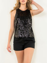 Load image into Gallery viewer, Sequin Tank - Black FINAL SALE
