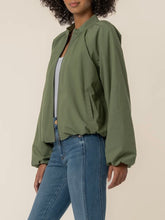 Load image into Gallery viewer, Lainey Bomber Jacket - Cedar Green
